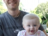 Outside on the patio with Ryan