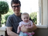 Outside on the patio with Ryan