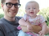 Outside on the patio with Ryan