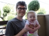 Outside on the patio with Ryan